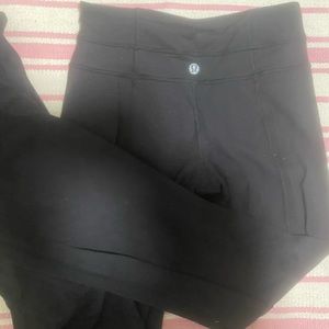 lululemon black flare leggings 0/2